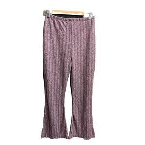 Free People Pull On in Your Eyes Jumpsuit Blue Combo Flare Women's Pants Size M